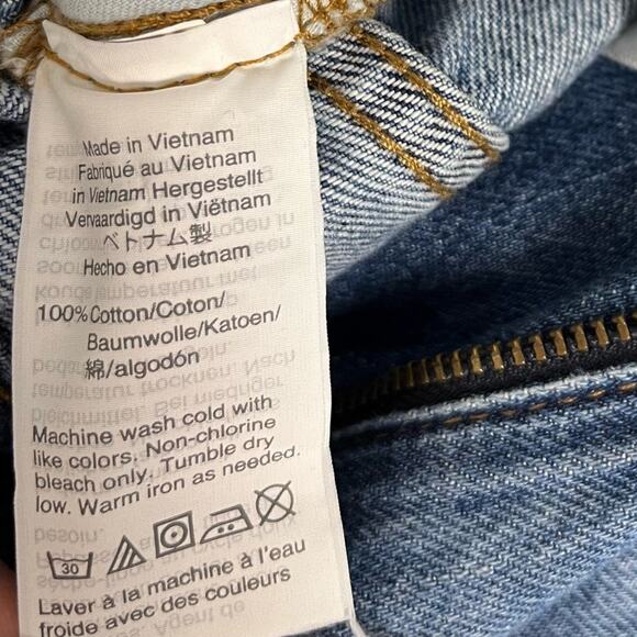 Madewell Rigid Denim Jean A-Line Skirt Pockets 100% Cotton Blue Women’s 26 - Picture 6 of 8